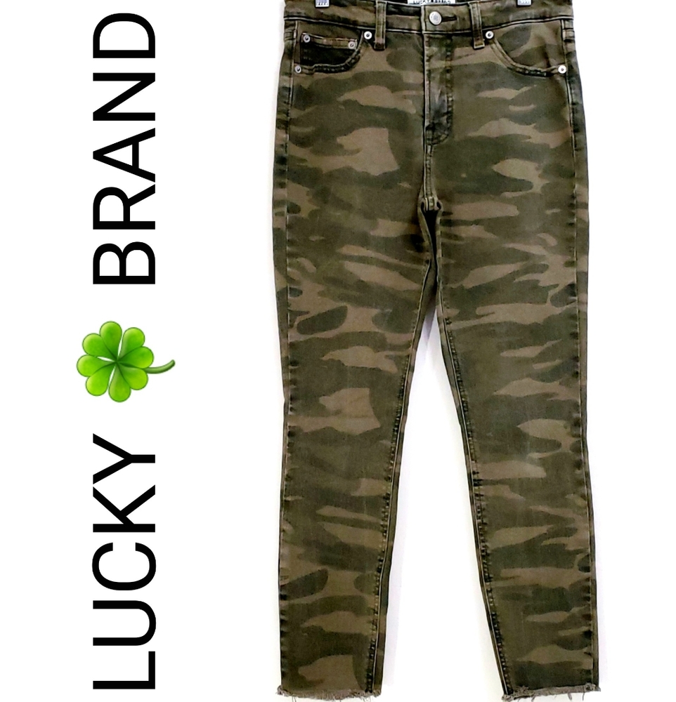 NWOT Lucky Brand Bridget Crop Camo Highwai…